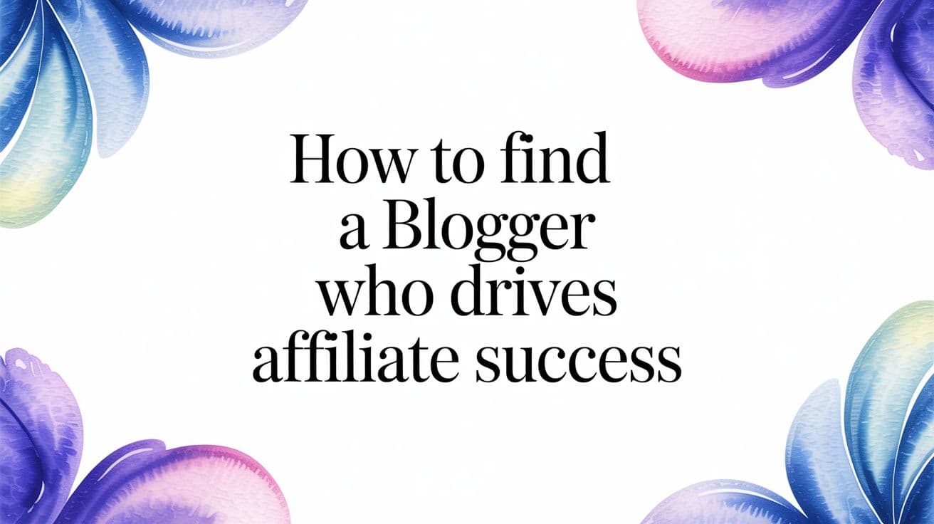 How to Find a Blogger Who Drives Affiliate Success