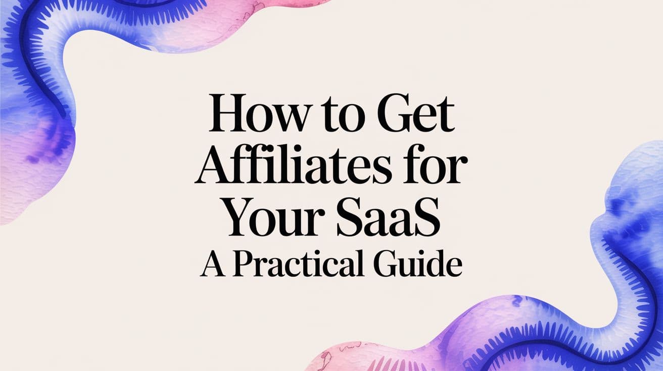 How to Get Affiliates for Your SaaS A Practical Guide