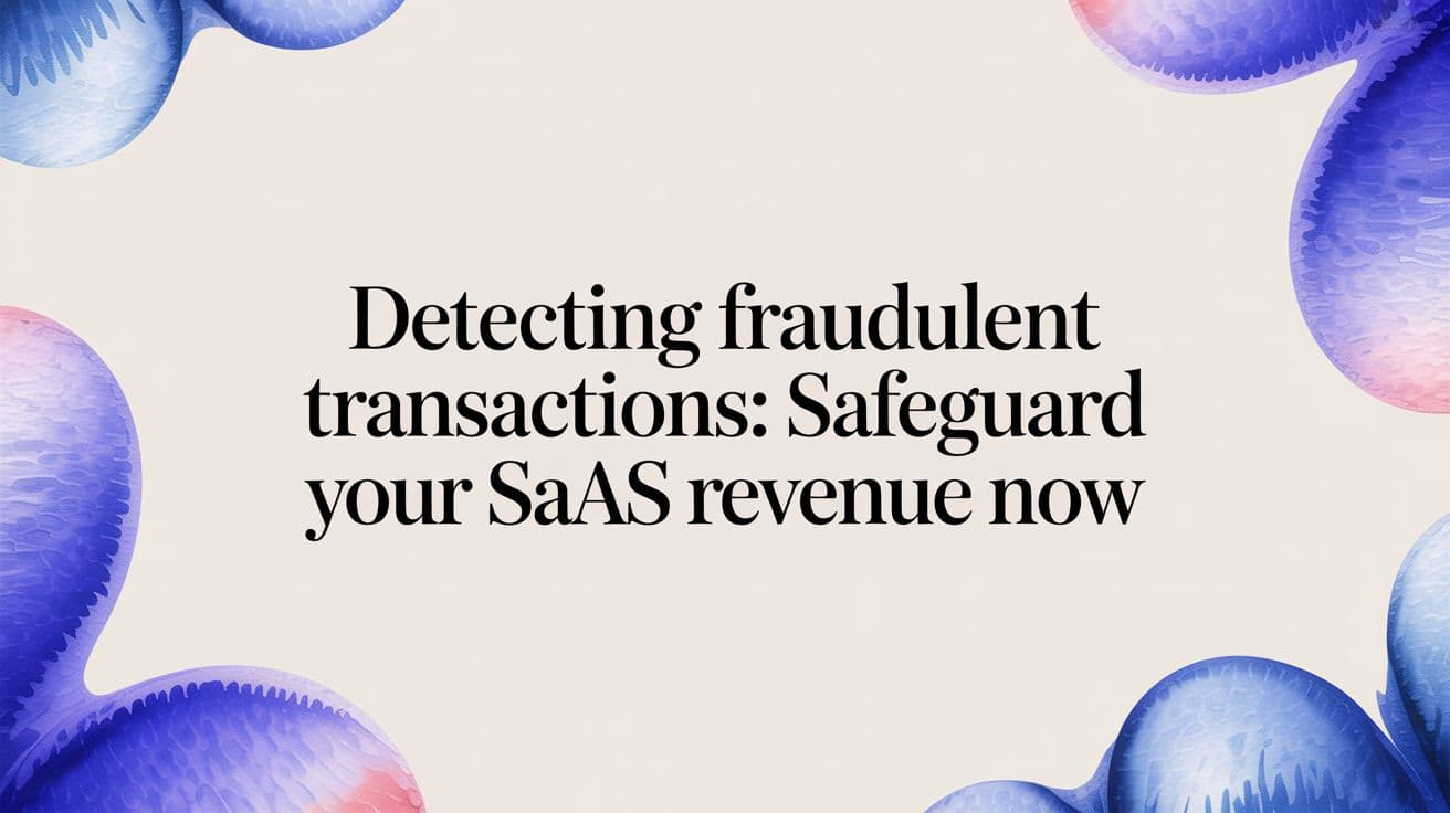 Detecting fraudulent transactions: Safeguard Your SaaS Revenue Now