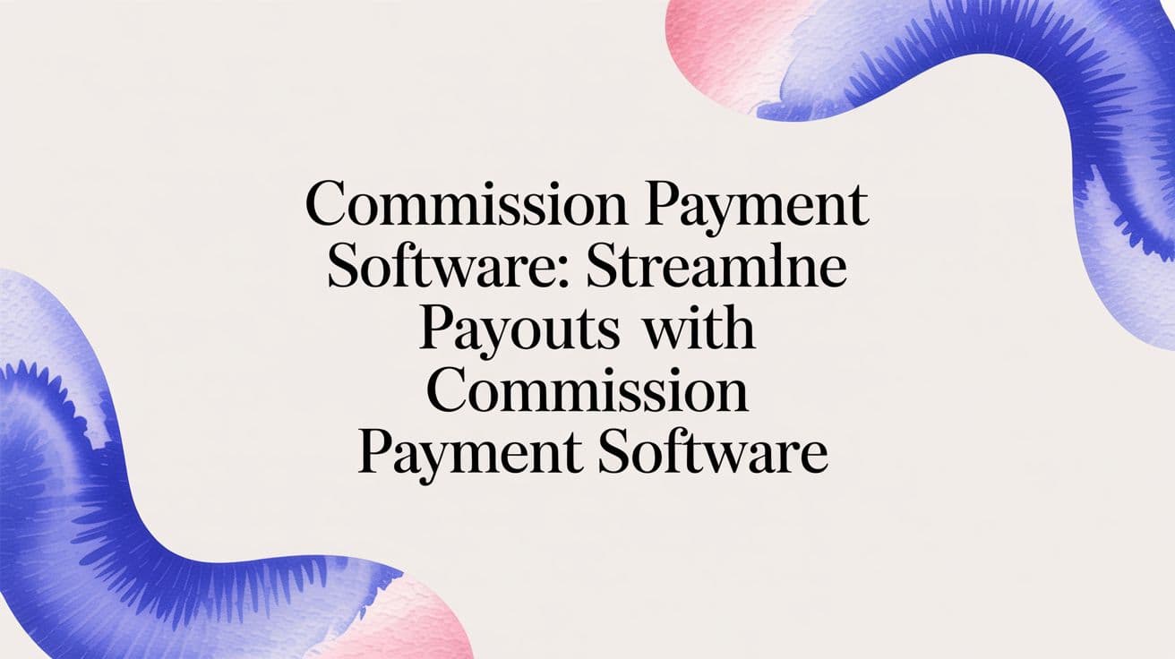 Commission Payment Software: Streamline Payouts with commission payment software