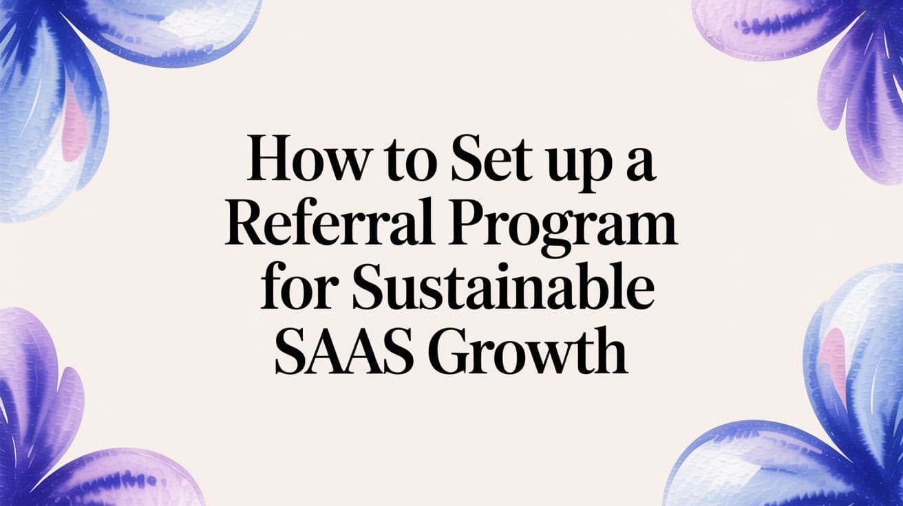 How to Set Up a Referral Program for Sustainable SaaS Growth
