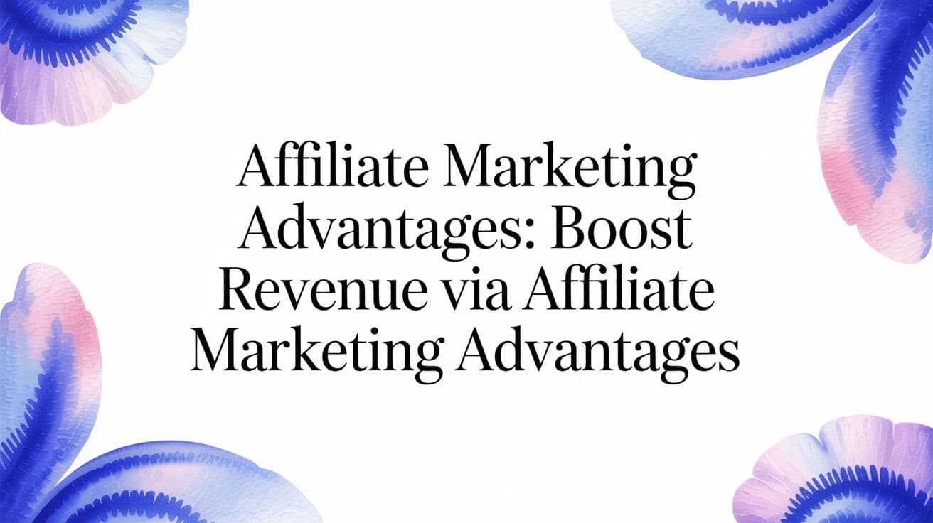 Affiliate Marketing Advantages: Boost Revenue via affiliate marketing advantages