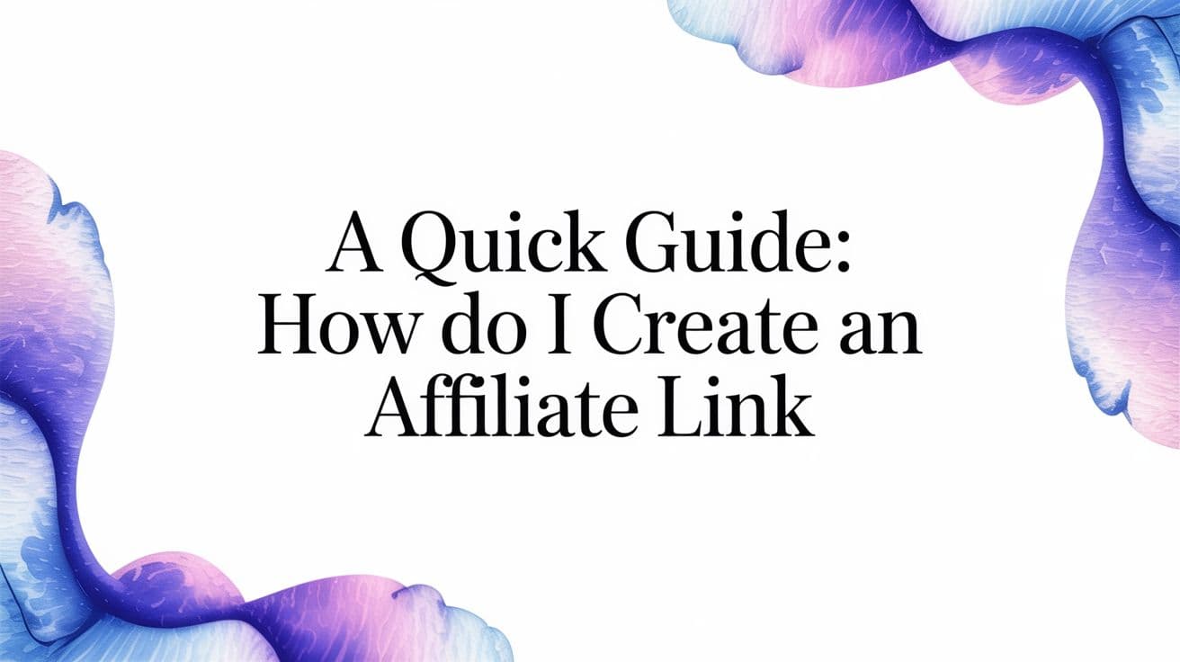 A Quick Guide: how do i create an affiliate link