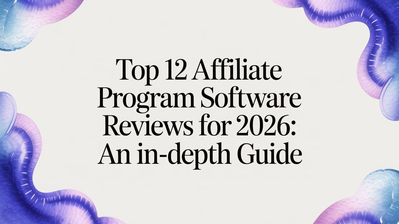 Top 12 Affiliate Program Software Reviews for 2026: An In-Depth Guide