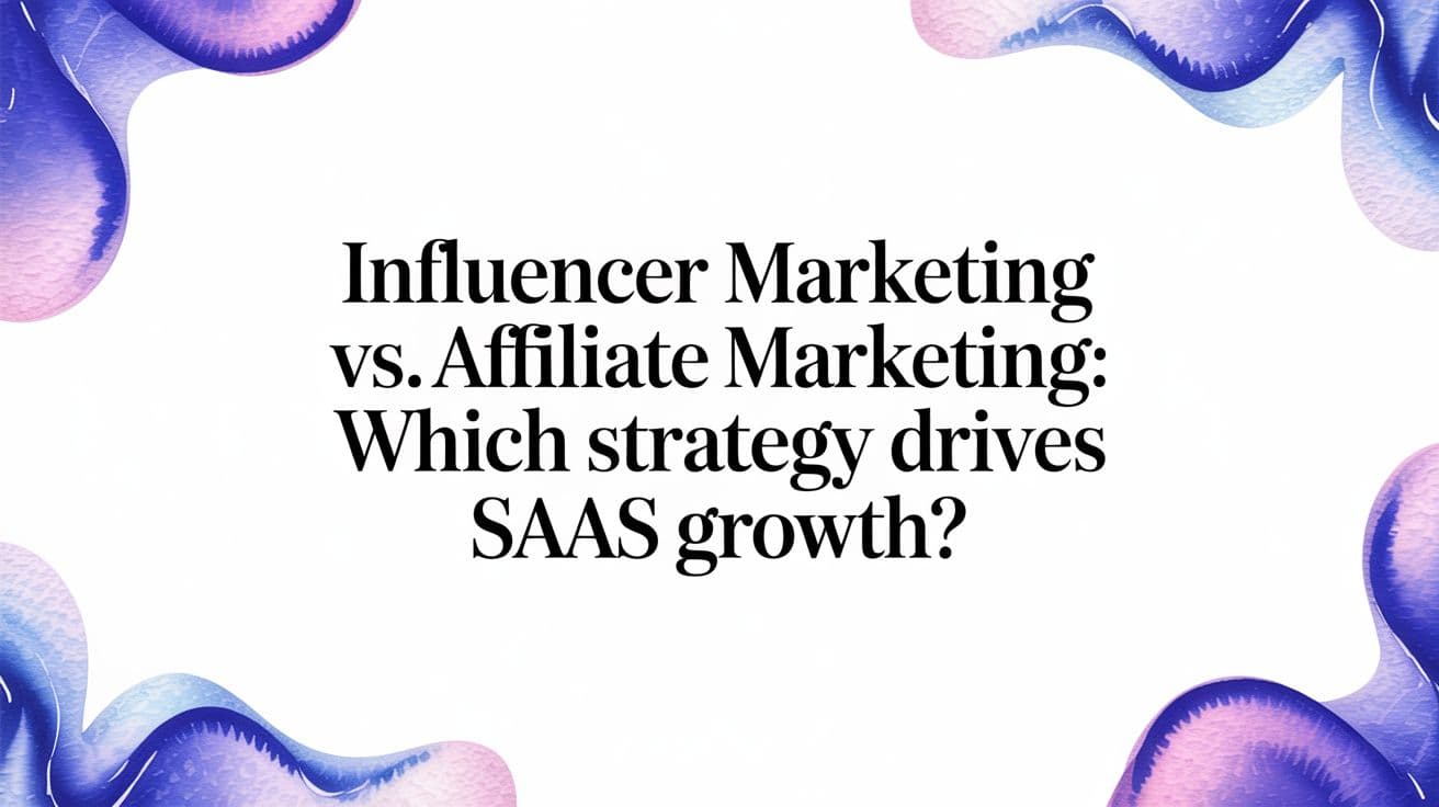 Influencer Marketing vs Affiliate Marketing: Which Strategy Drives SaaS Growth?