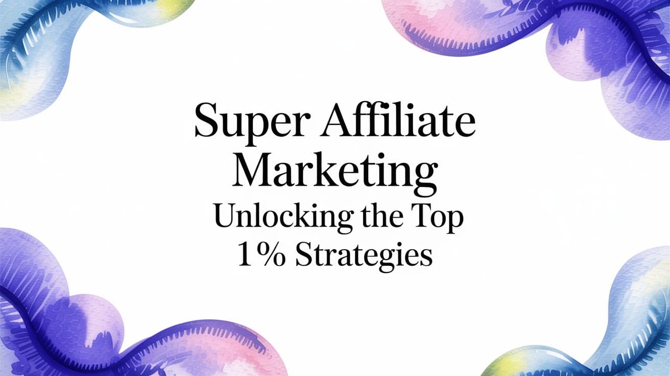 Super Affiliate Marketing Unlocking the Top 1% Strategies