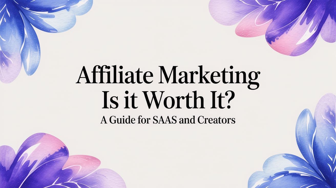Affiliate Marketing Is It Worth It? A Guide for SaaS and Creators