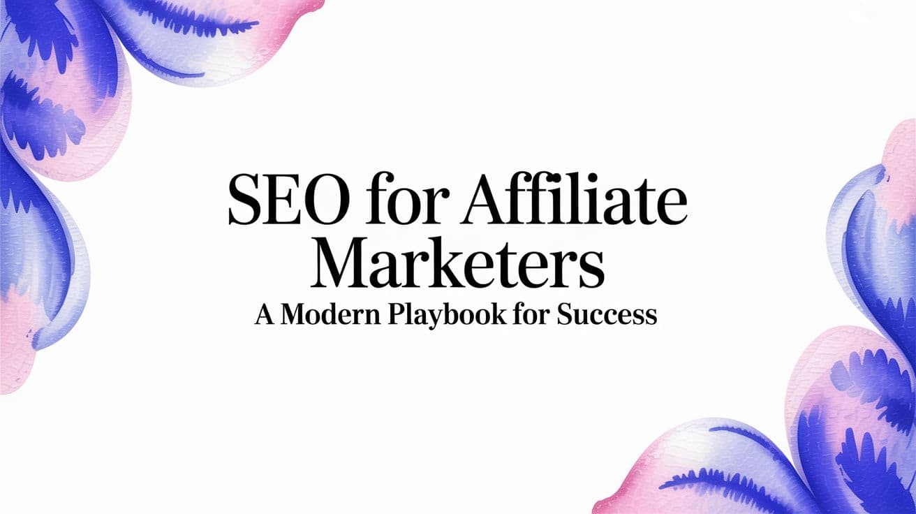 SEO for Affiliate Marketers a Modern Playbook for Success