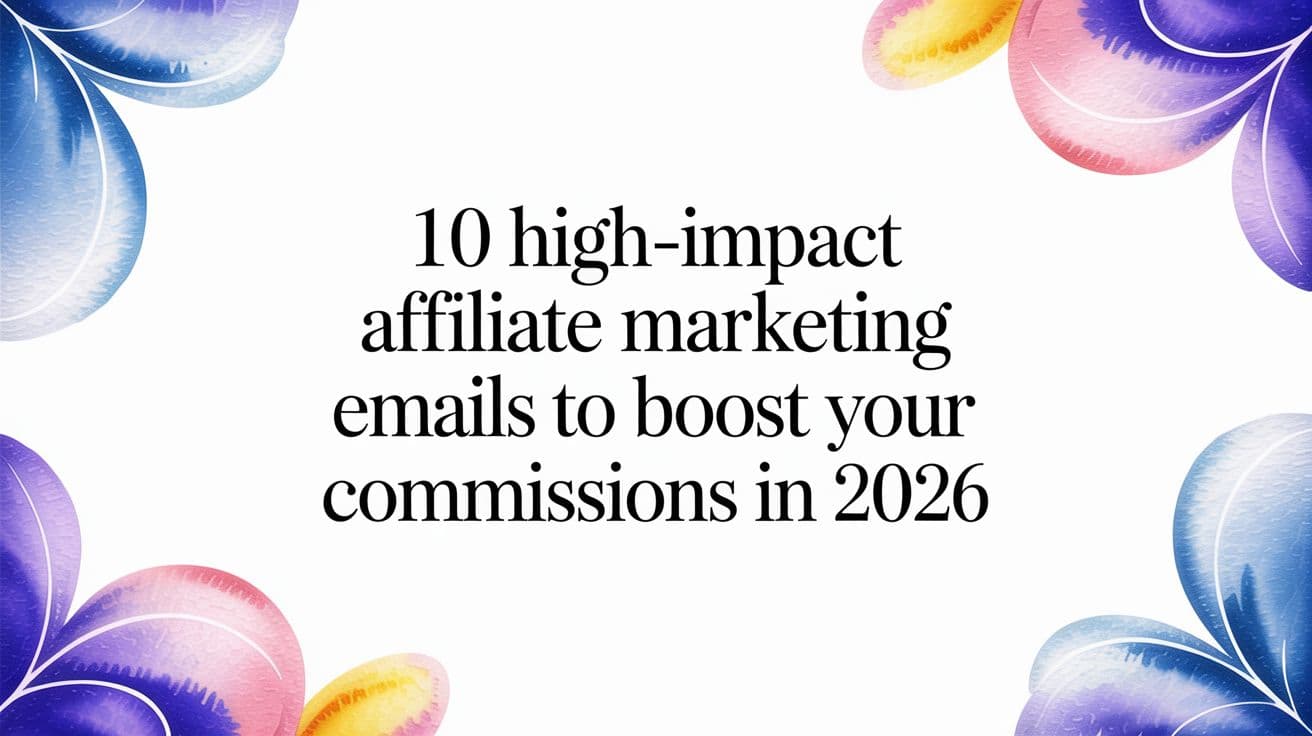 10 High-Impact Affiliate Marketing Emails to Boost Your Commissions in 2026