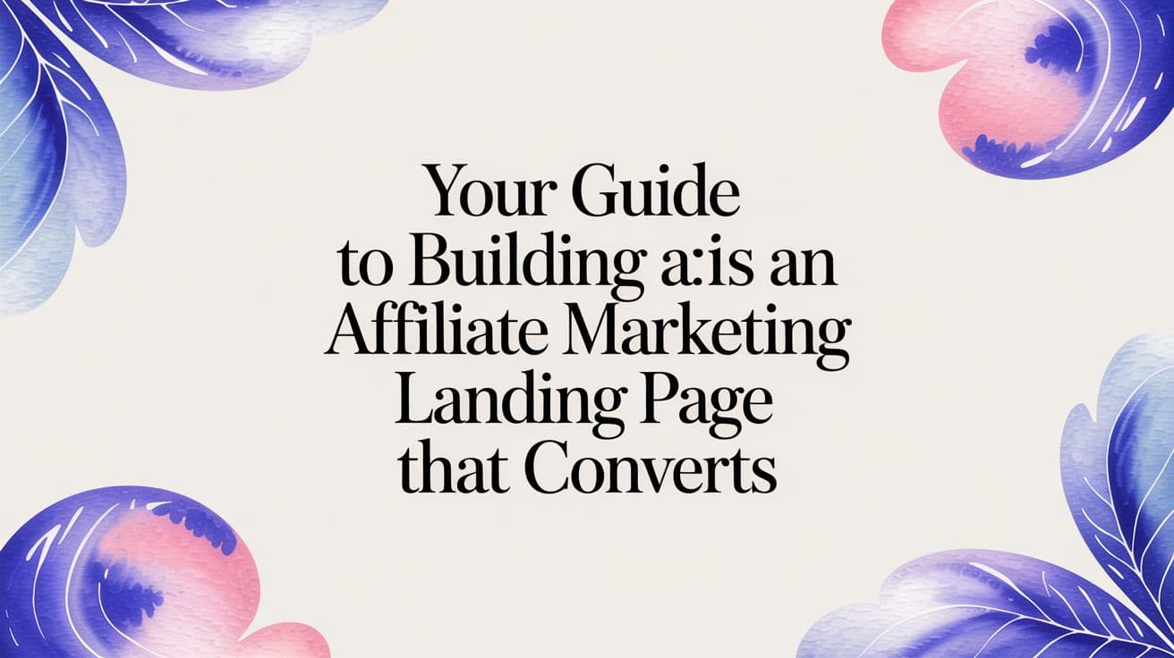 Your Guide to Building an Affiliate Marketing Landing Page That Converts