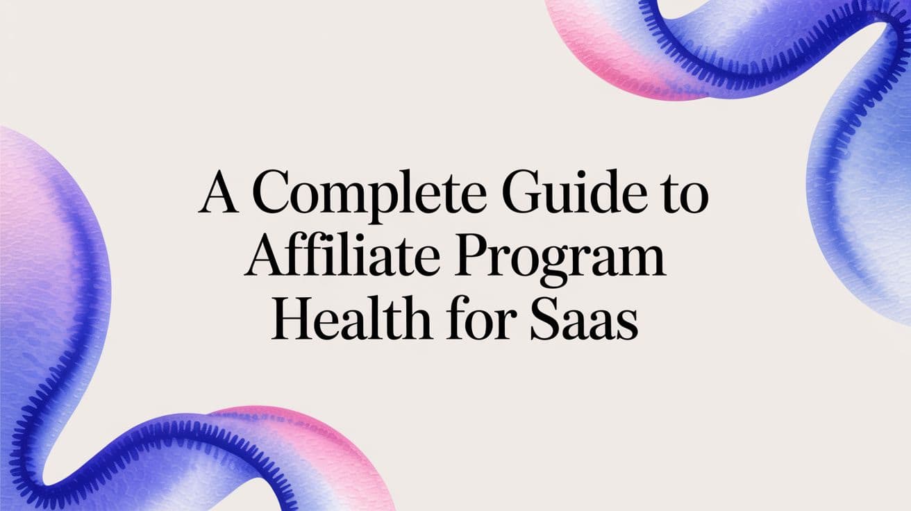 A Complete Guide to Affiliate Program Health for SaaS