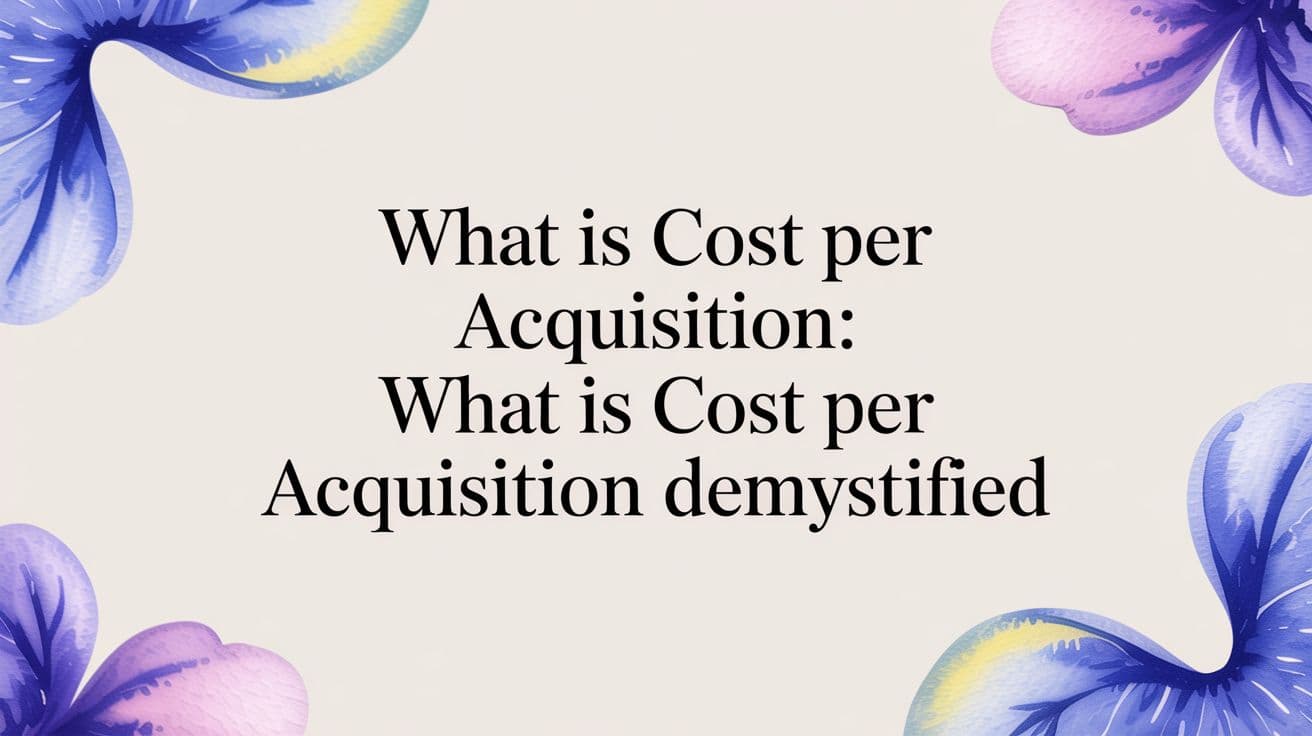 What Is Cost Per Acquisition: what is cost per acquisition demystified