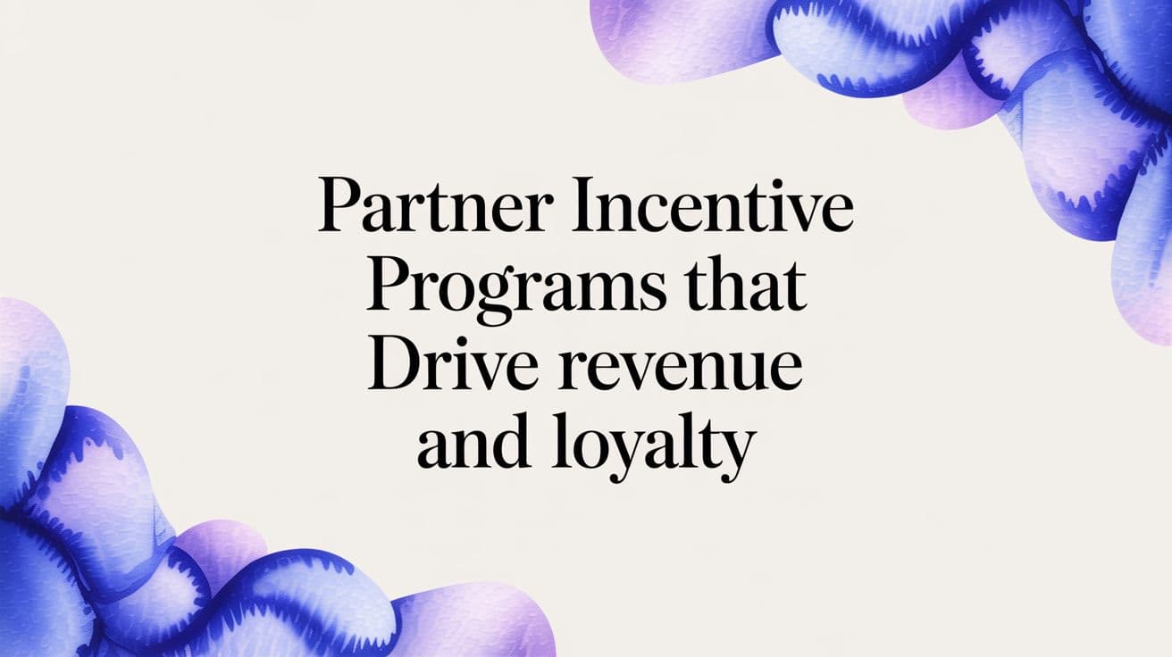 partner incentive programs that drive revenue and loyalty