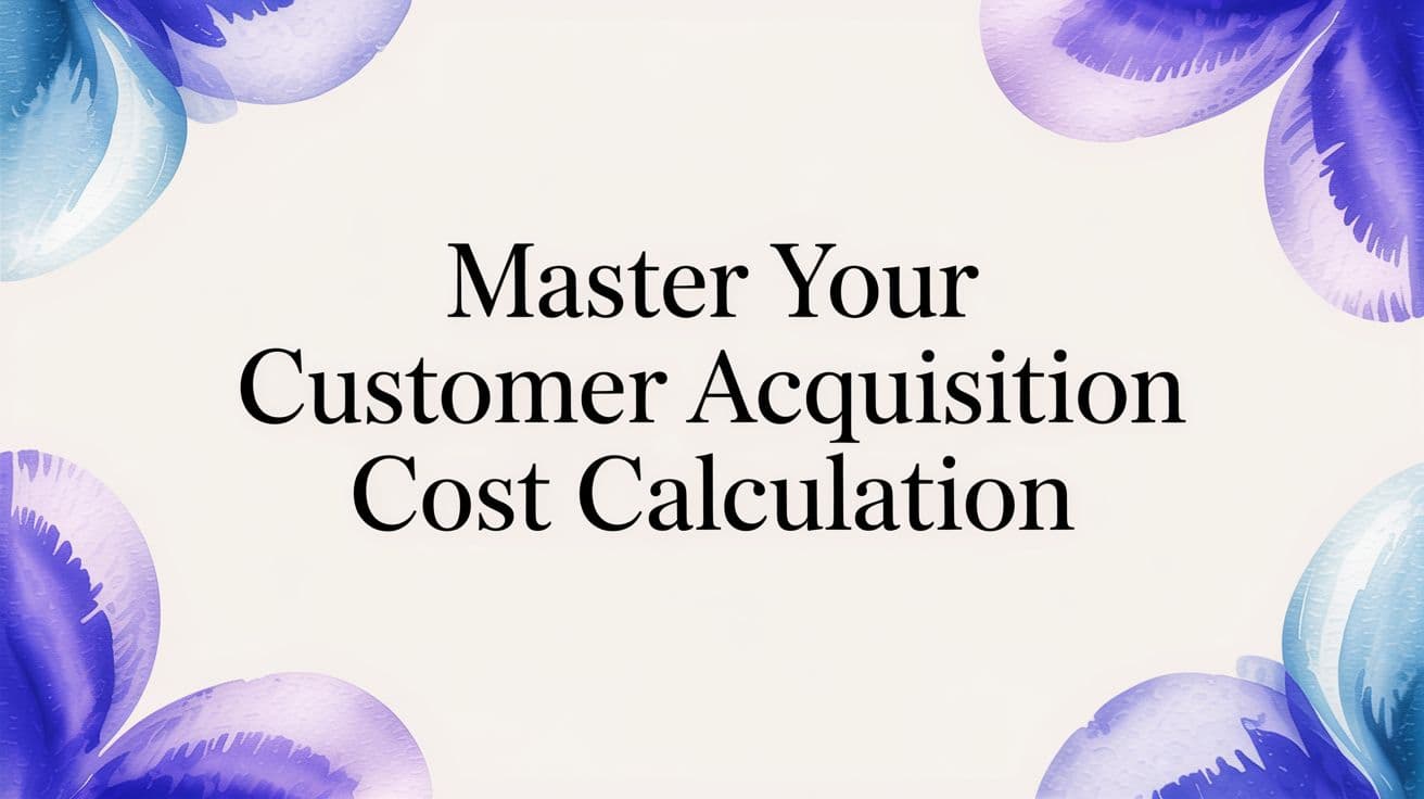 Master Your Customer Acquisition Cost Calculation