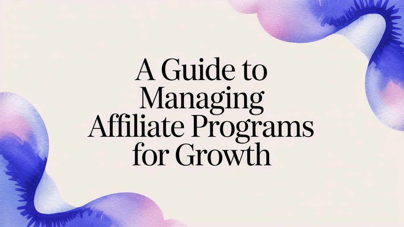 A Guide to Managing Affiliate Programs for Growth