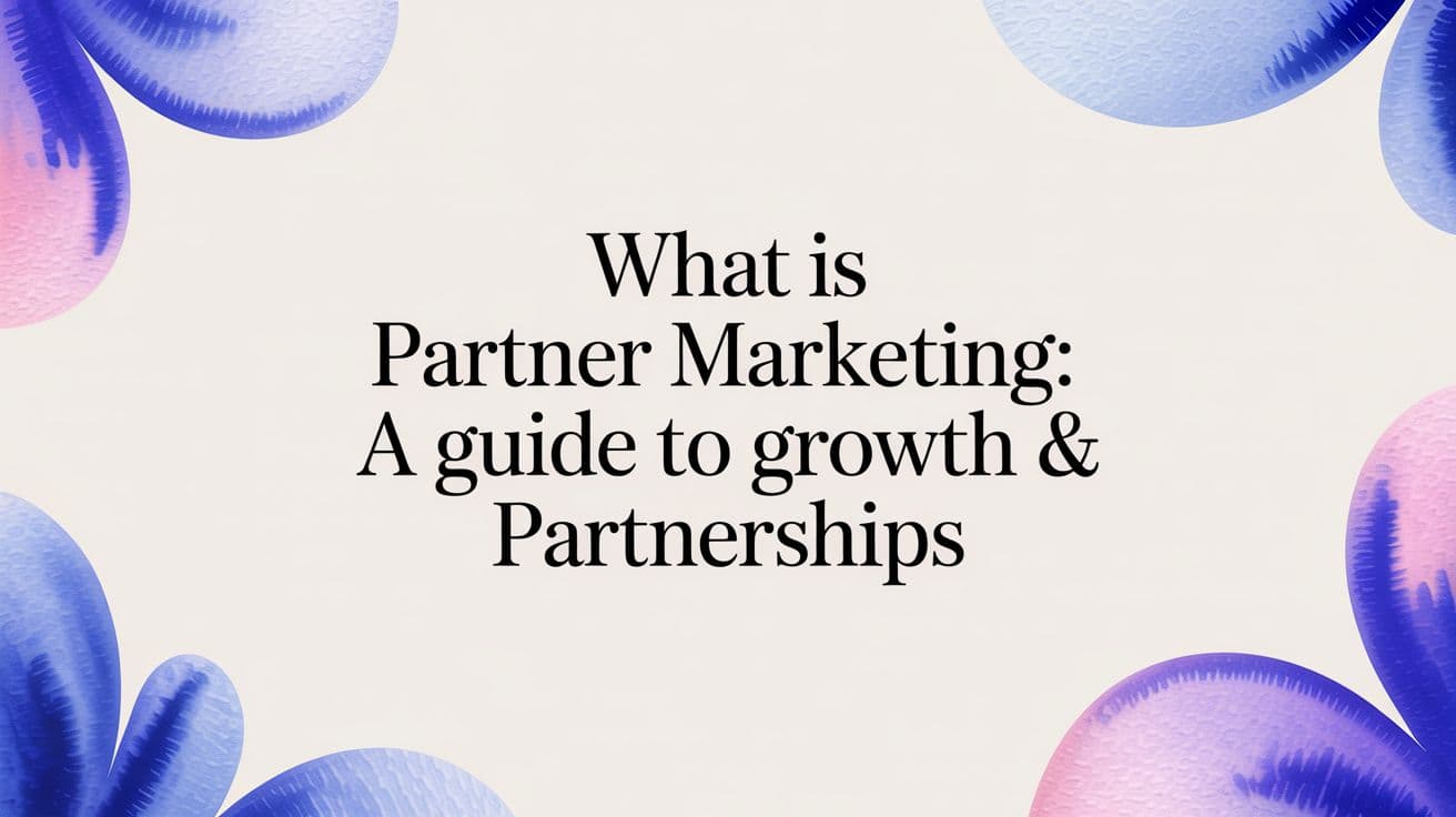what is partner marketing: A Guide to Growth & Partnerships