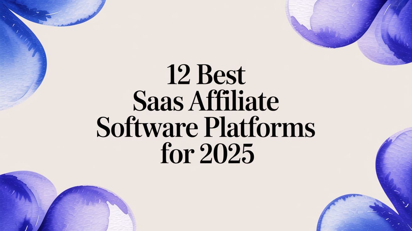 12 Best SaaS Affiliate Software Platforms for 2025
