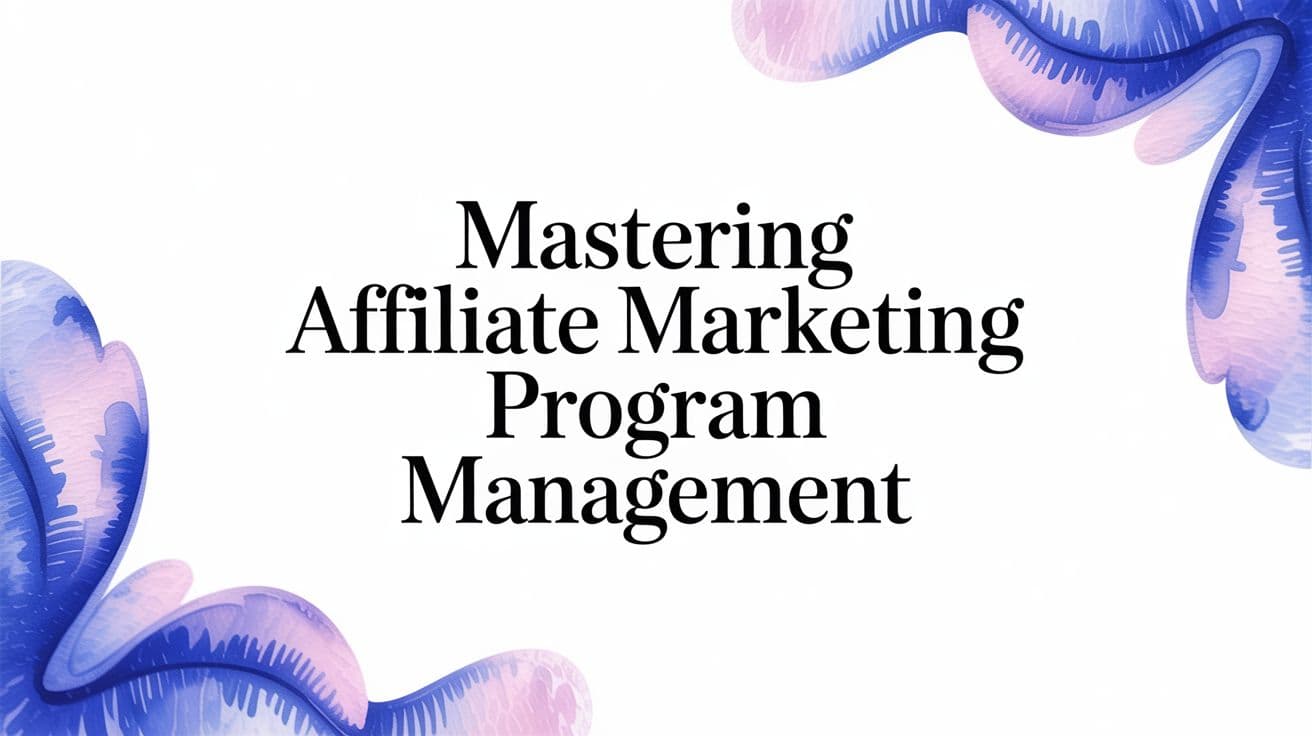 Mastering Affiliate Marketing Program Management