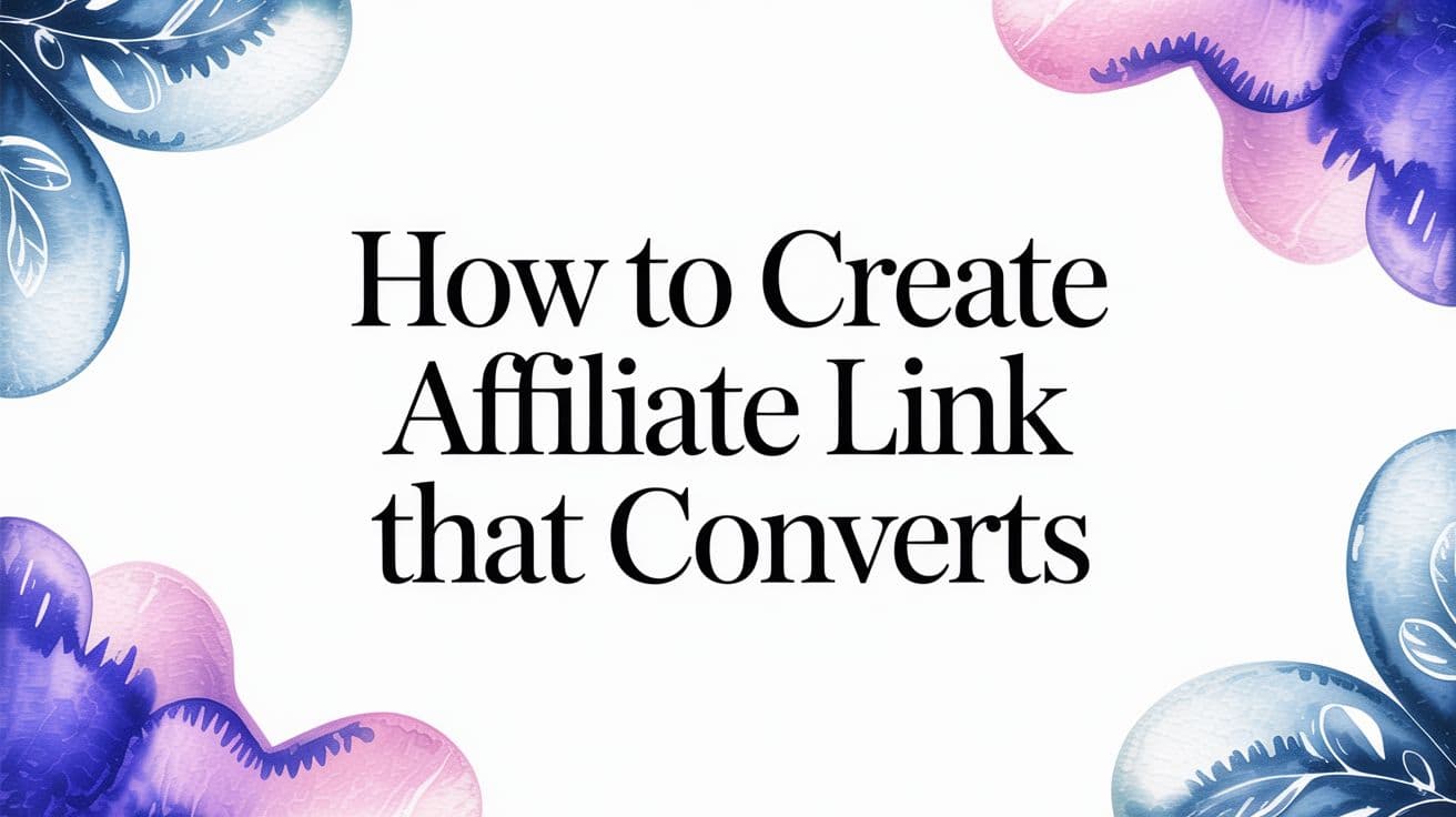 how to create affiliate link that converts