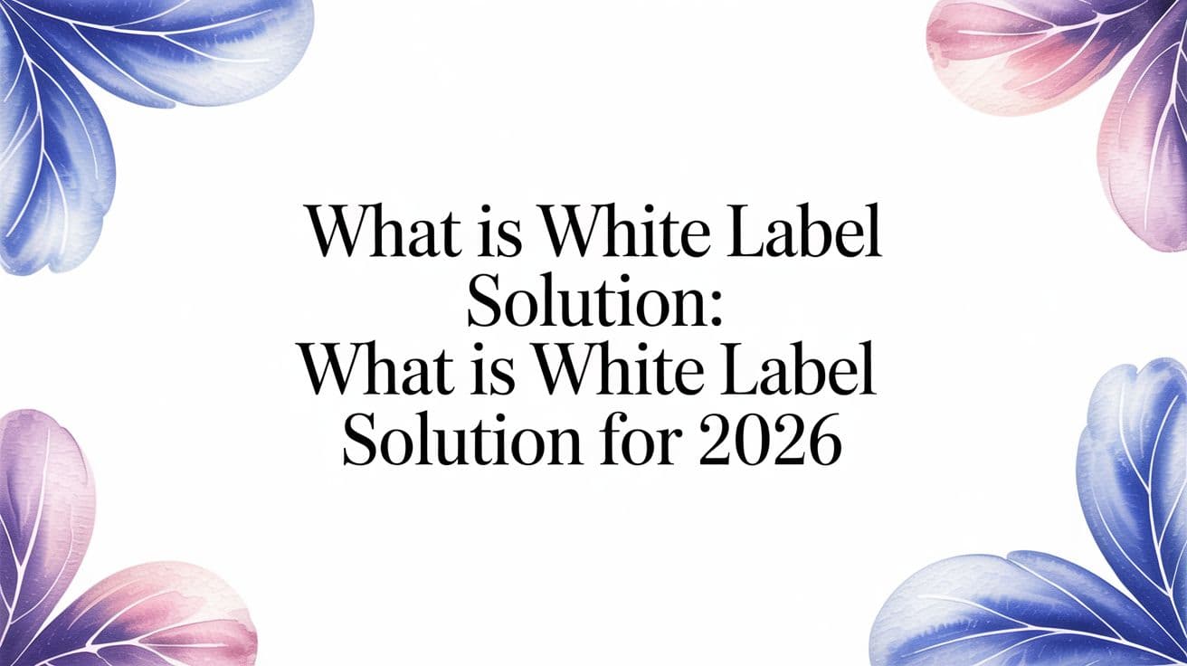 What Is White Label Solution: what is white label solution for 2026