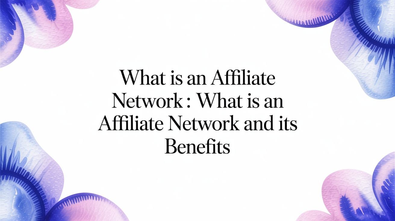 What is an Affiliate Network: what is an affiliate network and its benefits