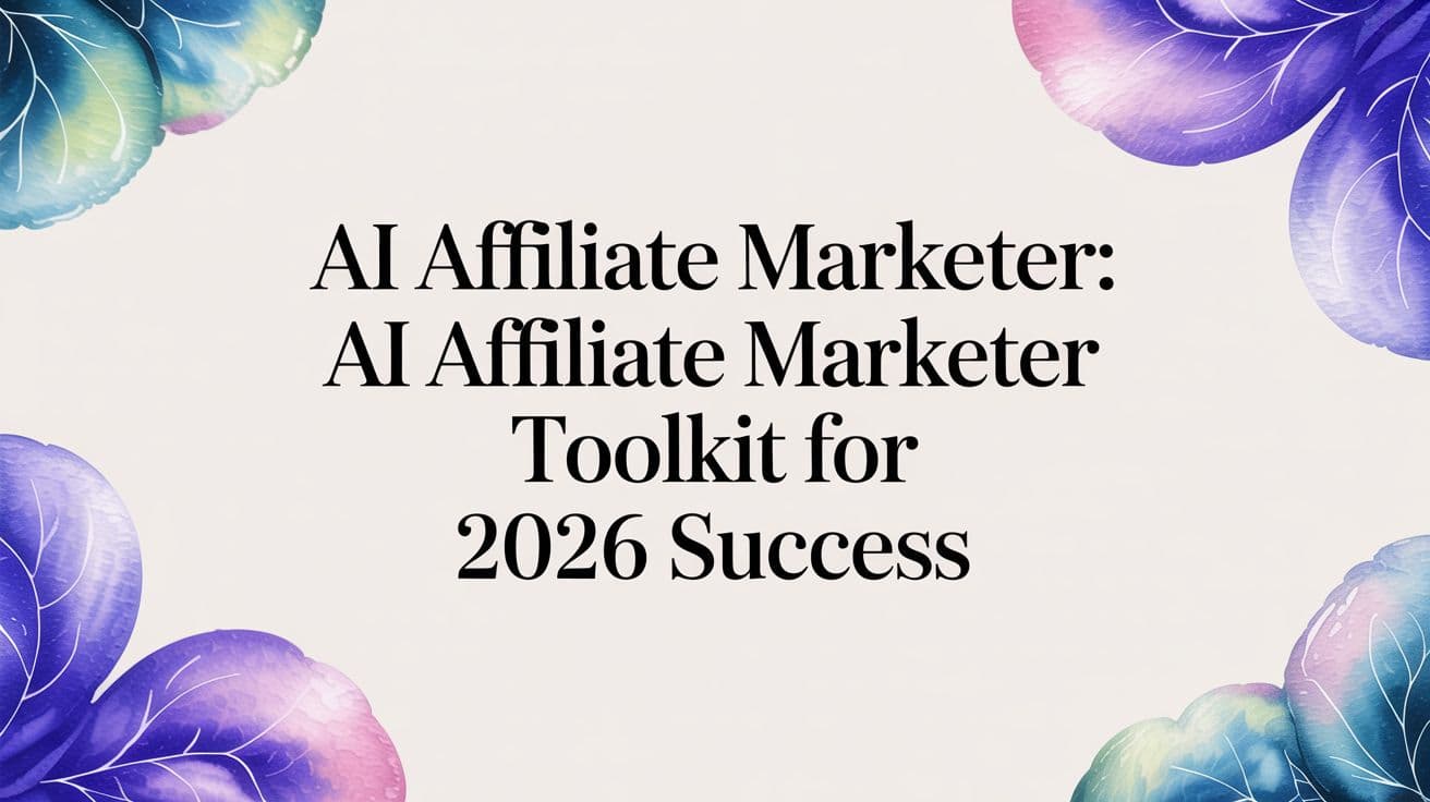 Ai Affiliate Marketer: ai affiliate marketer Toolkit for 2026 Success