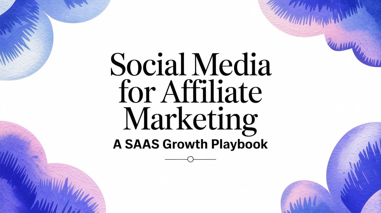 Social Media for Affiliate Marketing A SaaS Growth Playbook