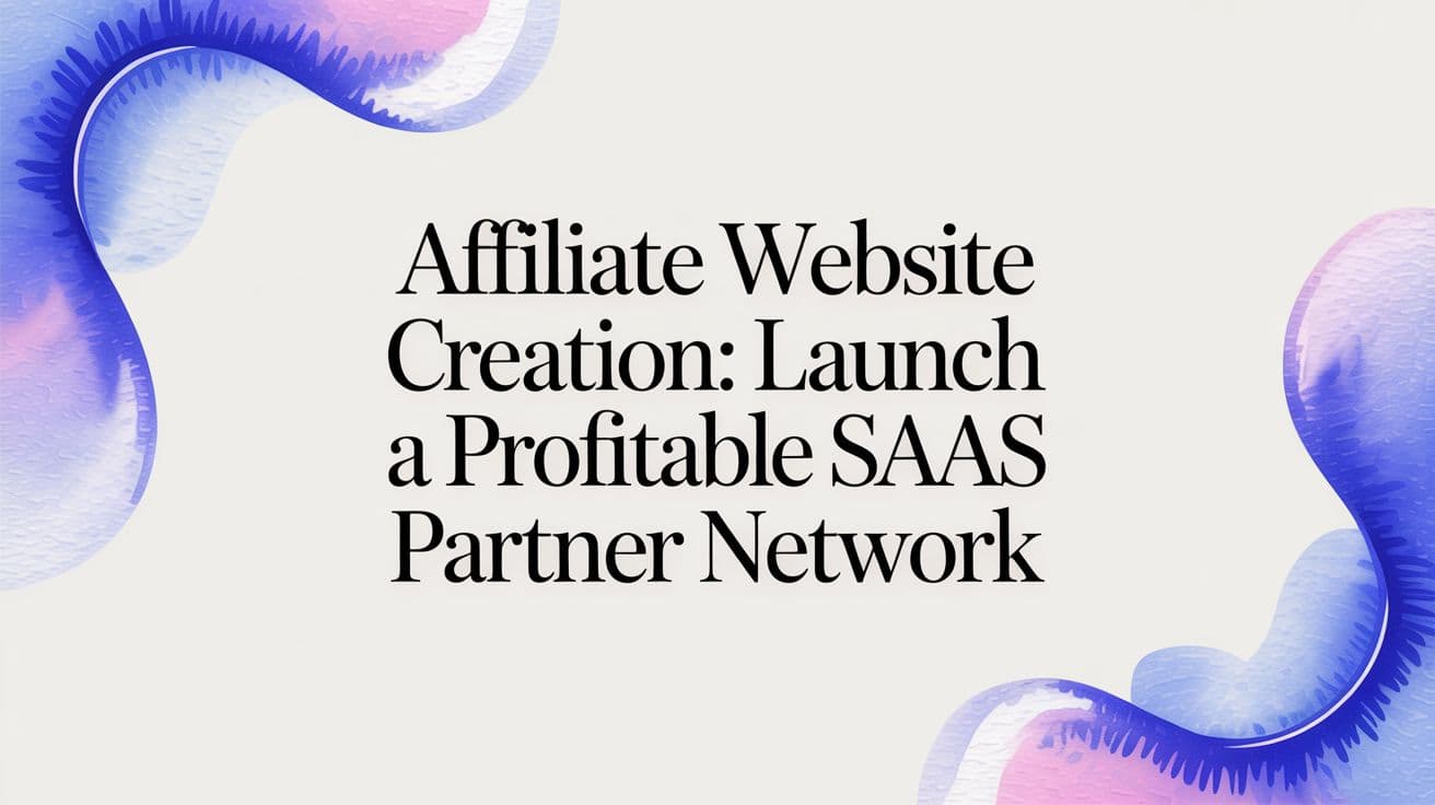 Affiliate Website Creation: Launch a Profitable SaaS Partner Network