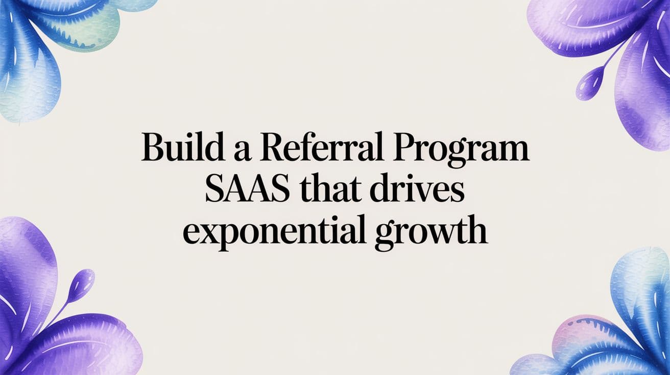 Build a Referral Program SaaS That Drives Exponential Growth