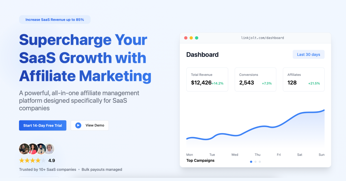 Launch Your SaaS Affiliate Program in 1 Minute | LinkJolt